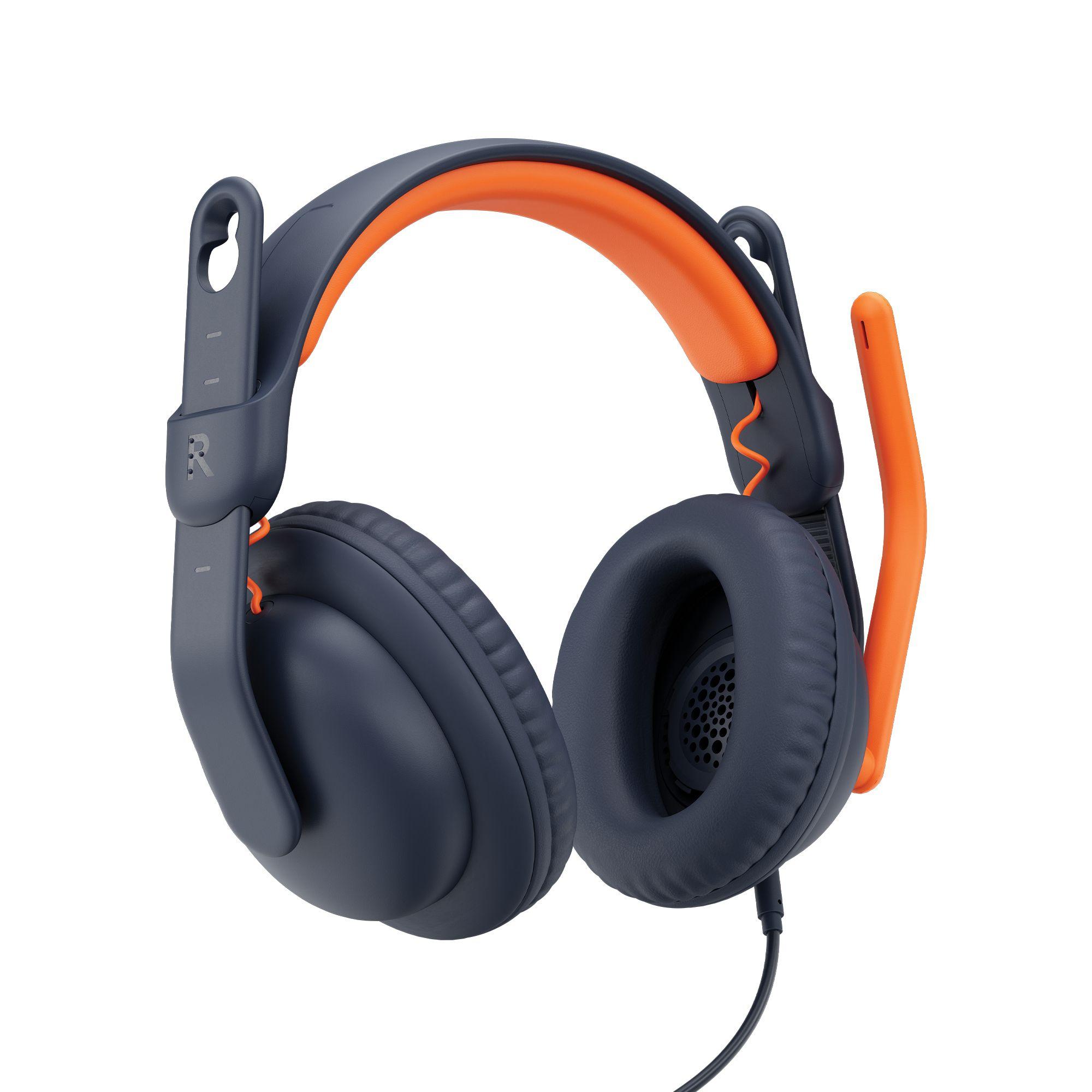 Headset LOGITECH Zone Learn (Binaural - Com fios - Circum-aural - Azul e Laranja) — miniatura 5