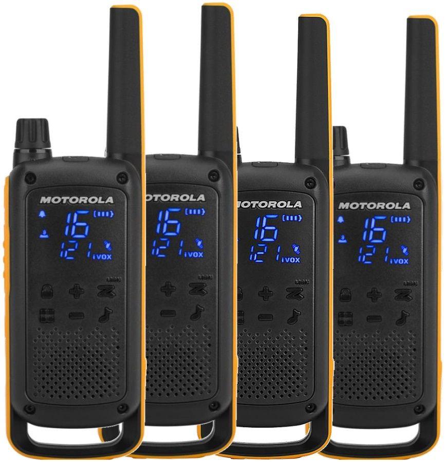 Walkie-Talkies MOTOROLA T82 Extreme Quad (16 Horas - Preto e Laranja)