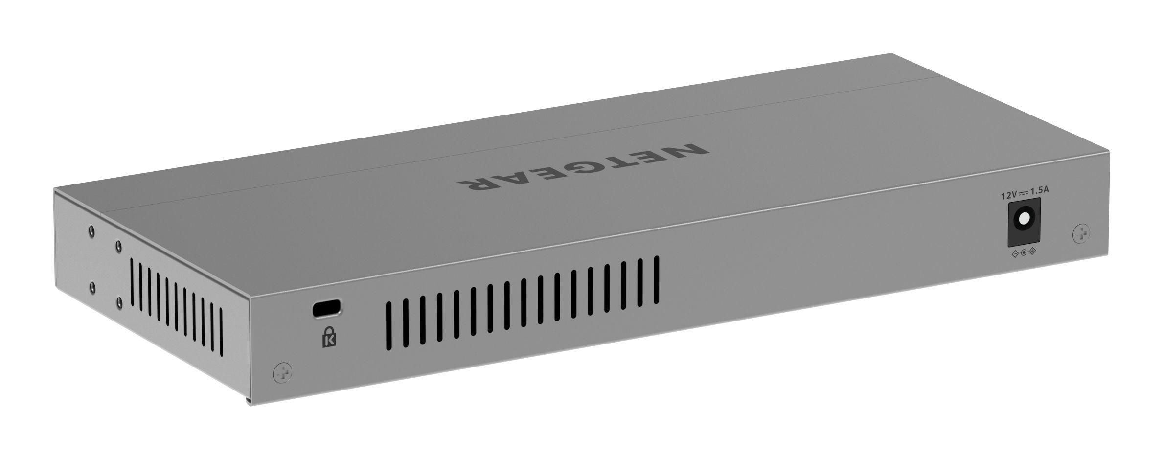 Switch NETGEAR GS108MX-100EUS (Gigabit Ethernet - 0,768 MB - 36 Gbit/s) — miniatura 7