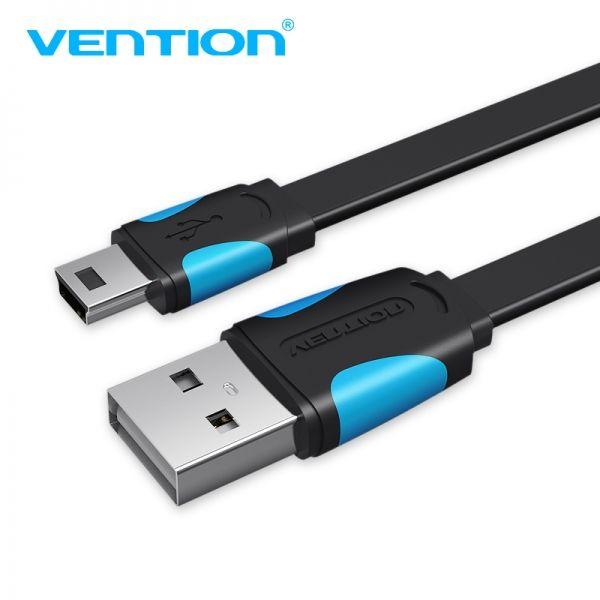 Cabo USB VENTION VAS-A14-B100 (1 m - Mini-USB B - USB A - Preto) — miniatura 3