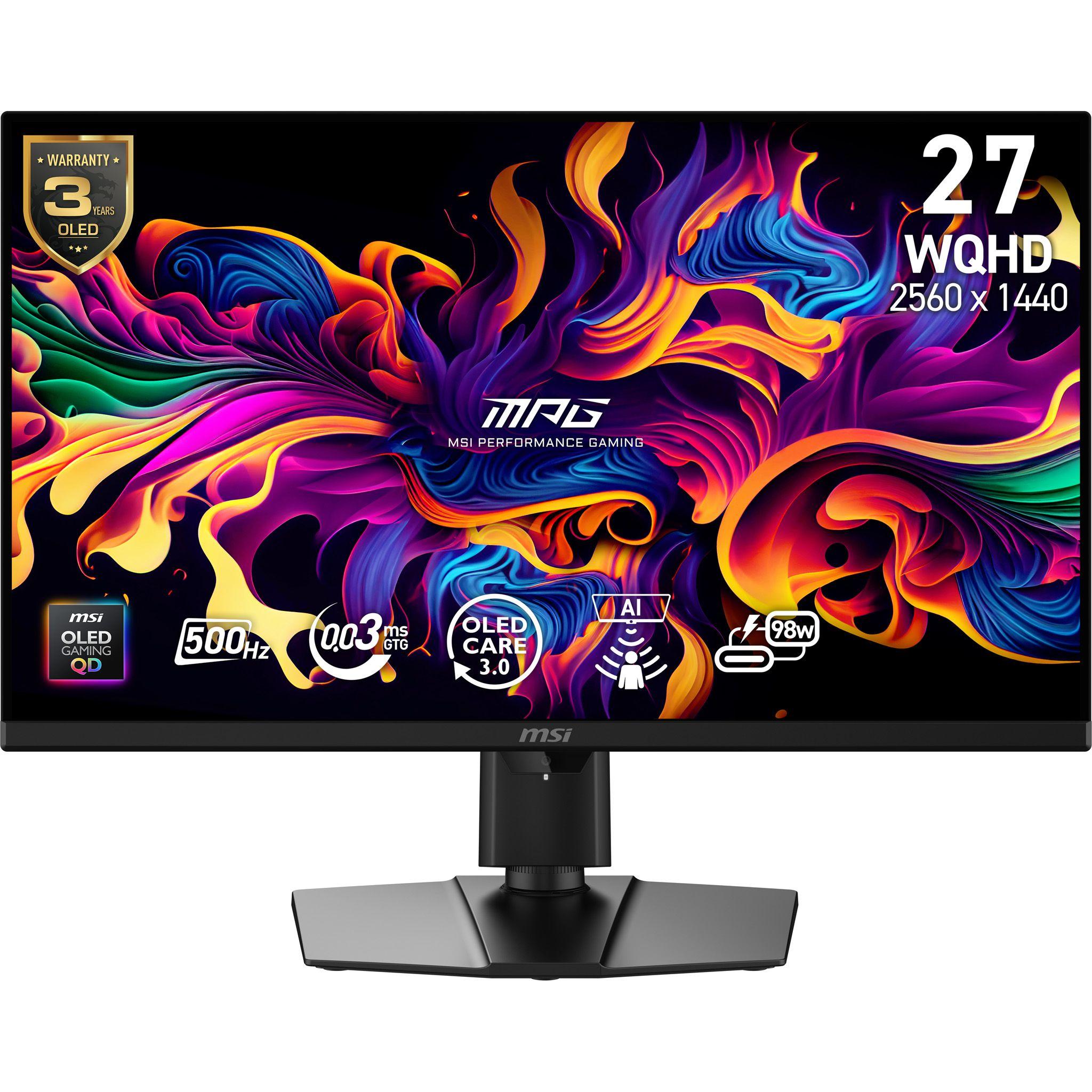 Monitor MSI MPG 271QRDE QD-OLED X50 (26,5" - OLED - 500 Hz - Preto)