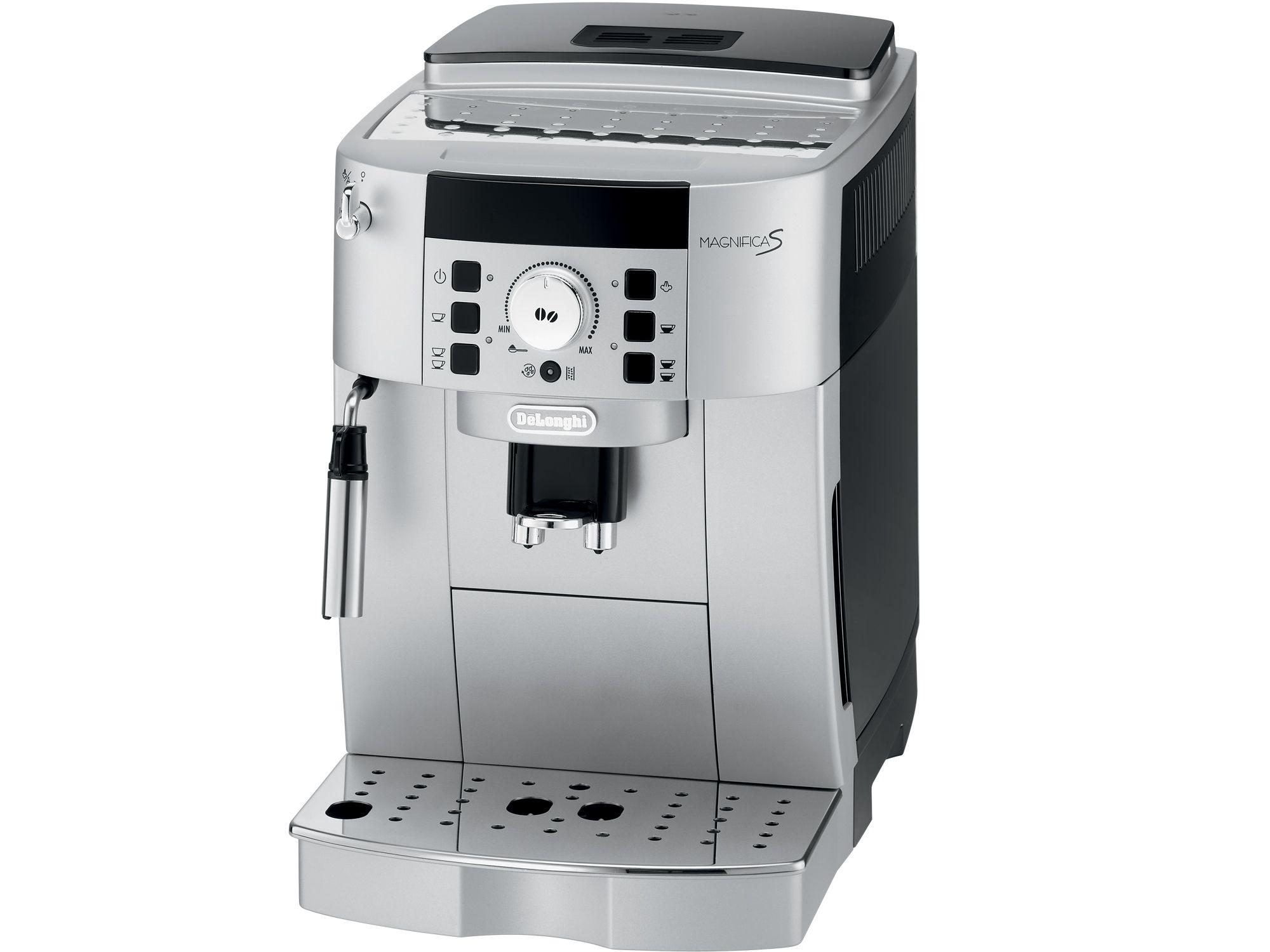 Máquina de Café Expresso Automática DELONGHI ECAM 22.110.SB (Grãos de café e café moído - 1450 W - 15 bar - Prateado e Preto)