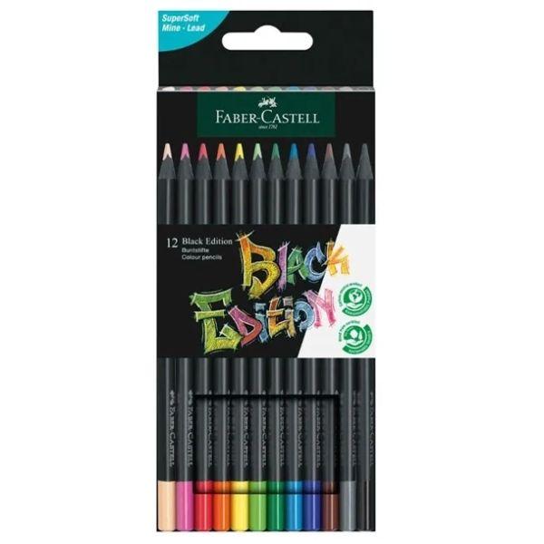 Lápis de Cor FABER-CASTELL Black Edition (Madeira Preta)
