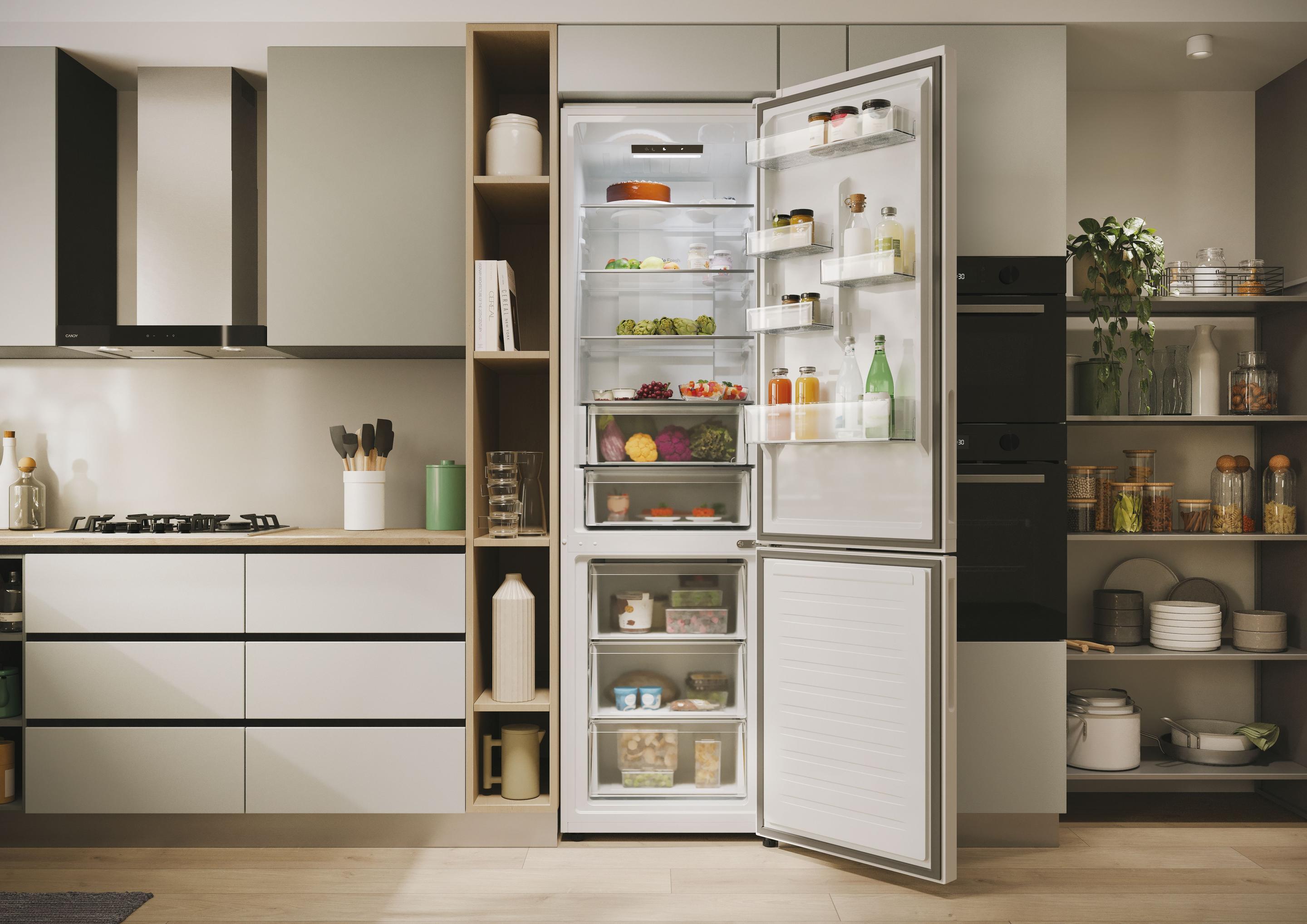 Frigorífico Combinado Independente CANDY CNCQ2T620EW (409 l - hOn - 205x59,5x66,7 cm - Branco), miniatura 11