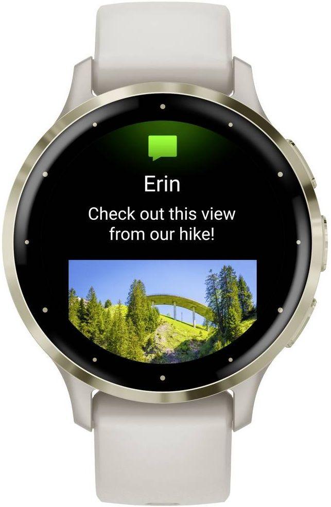 Smartwatch GARMIN Venu 3S (Redonda - Android, iOS - AMOLED - Dourado/Marfim) — miniatura 2