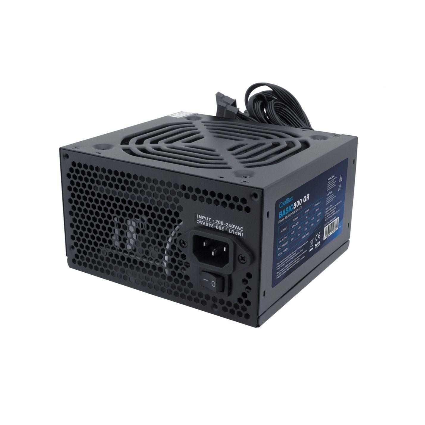 Fonte de Alimentação COOLBOX Basic 500GR (ATX - 500 W - Não modular - Preto)