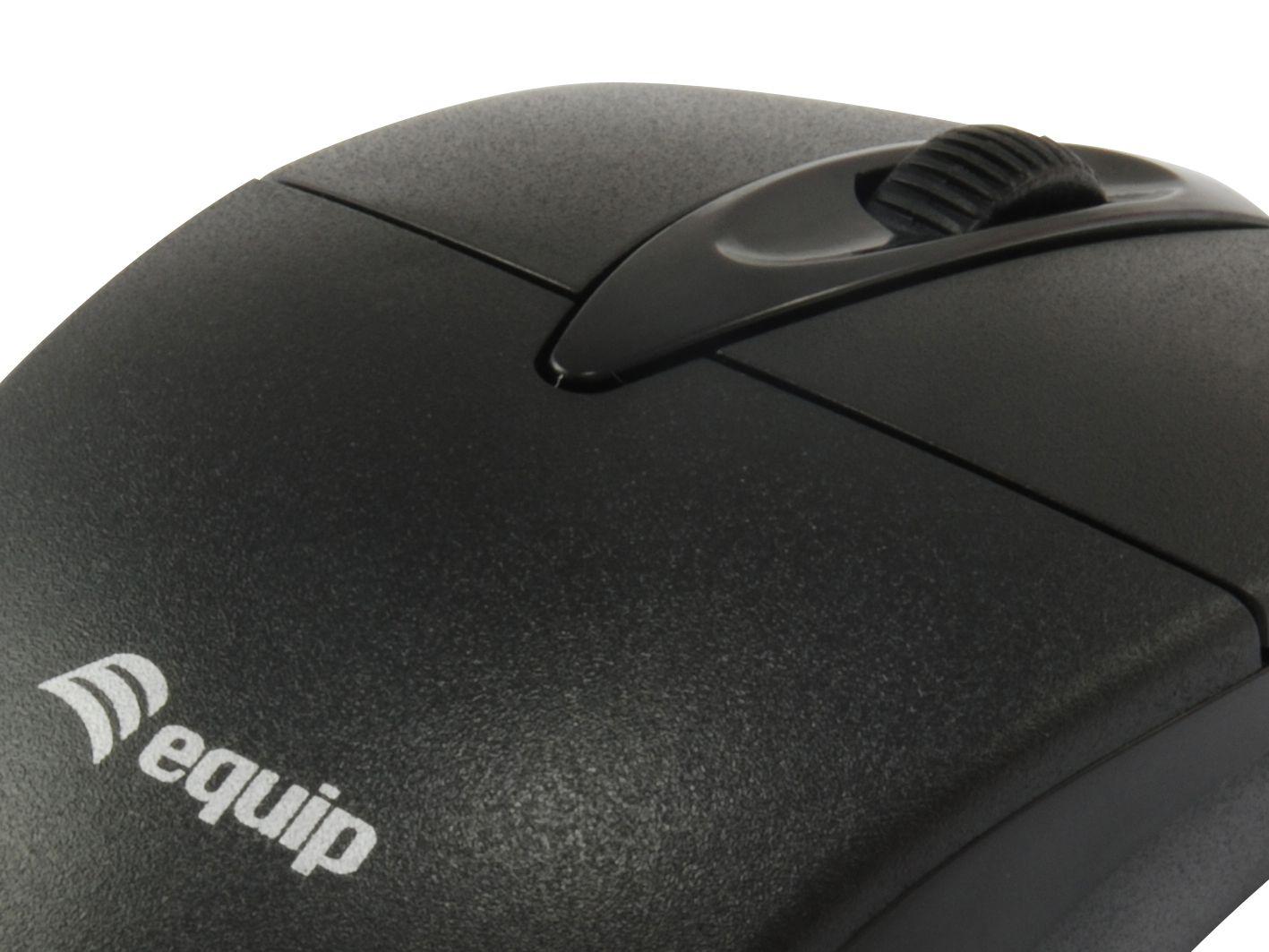 Rato EQUIP 245102 (Ambidestro - 1000 DPI - Ótico - Preto) — miniatura 3