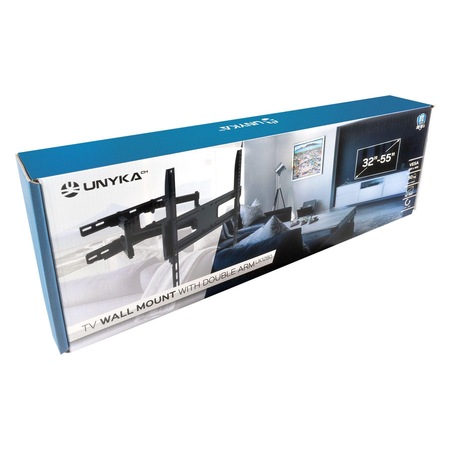 Suporte de Parede Articulado para TV UNYKACH UK1280 (400 x 400 mm - 200 x 200 mm - 139,7 cm - Preto), miniatura 5