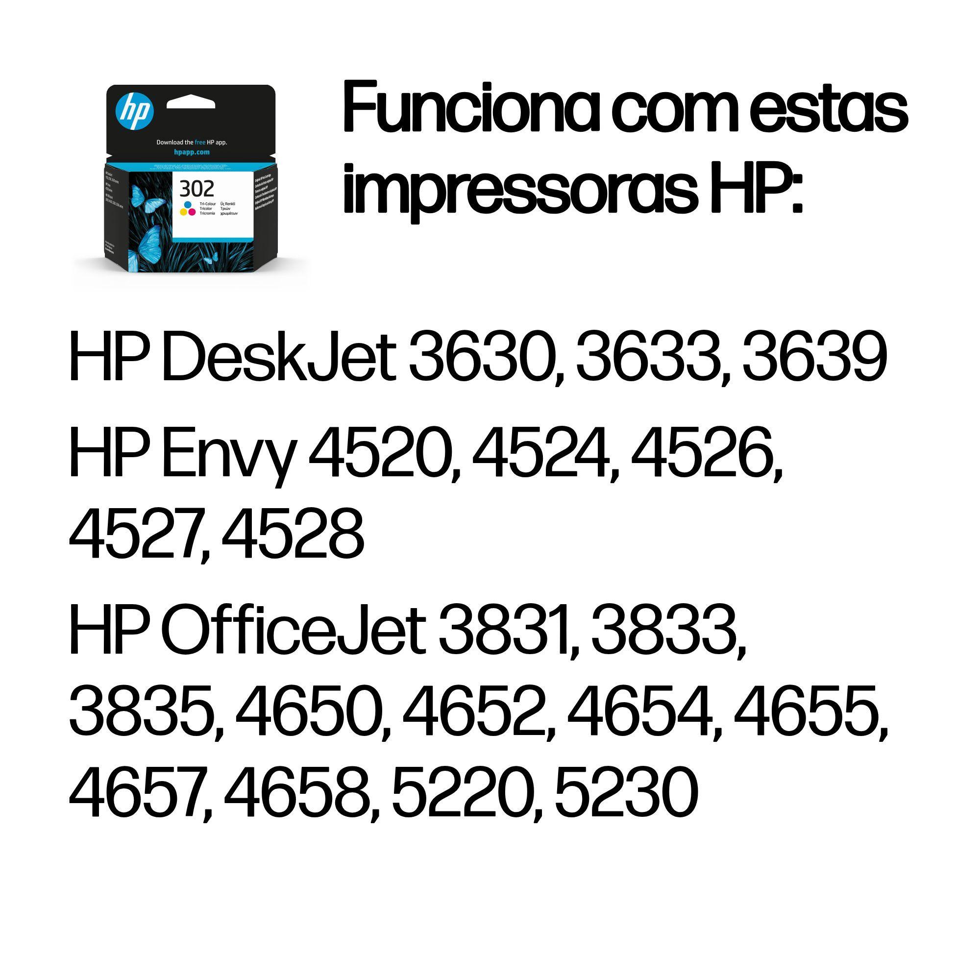 Tinteiro HP 302 (150 páginas - Ciano, Magenta e Amarelo), miniatura 2
