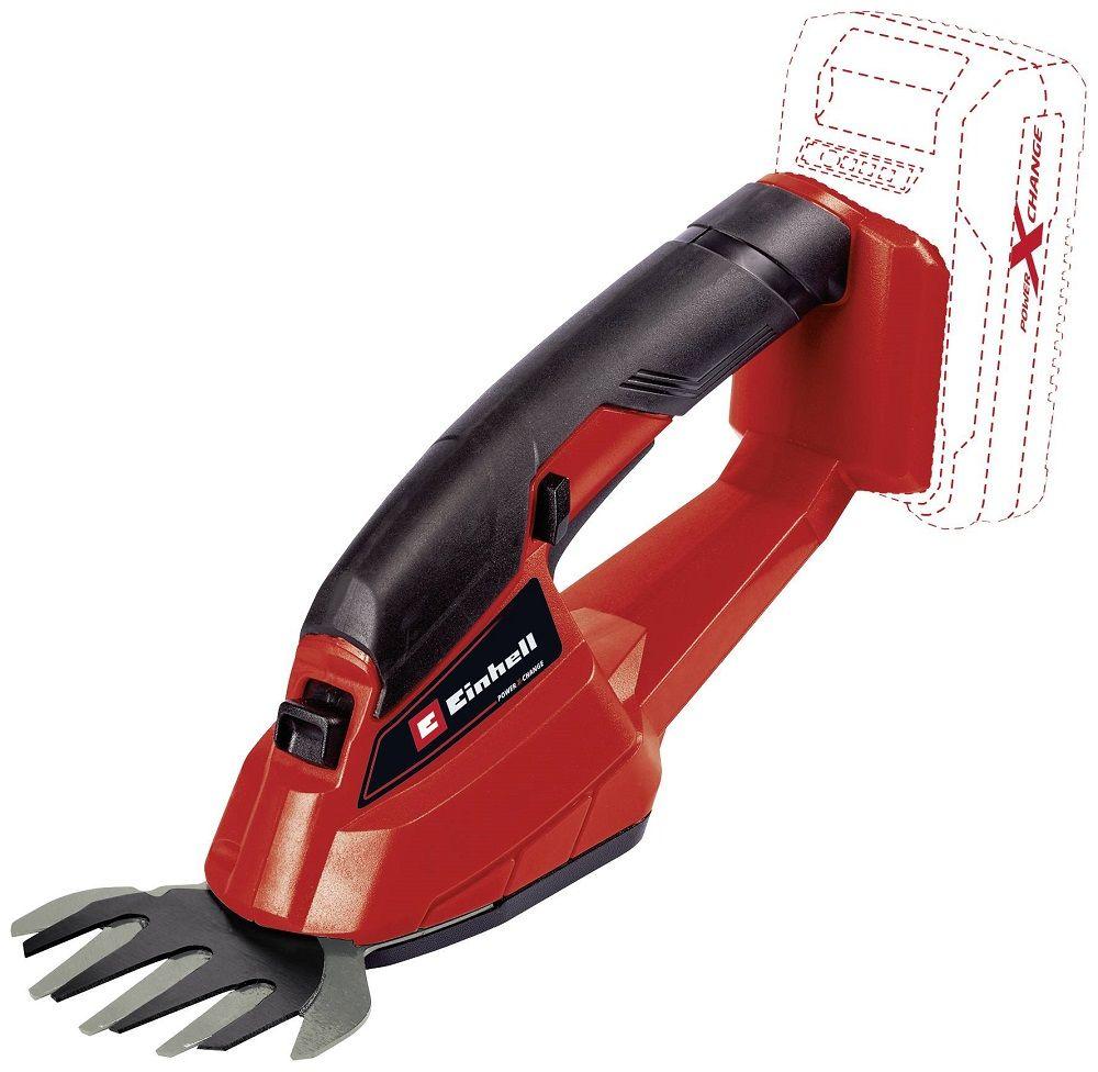 Aparador de Relva e Mini Corta-Sebes EINHELL GE-CG 18/1 Li-Solo (18 V - Lâmina 10 cm - Preto e Vermelho)