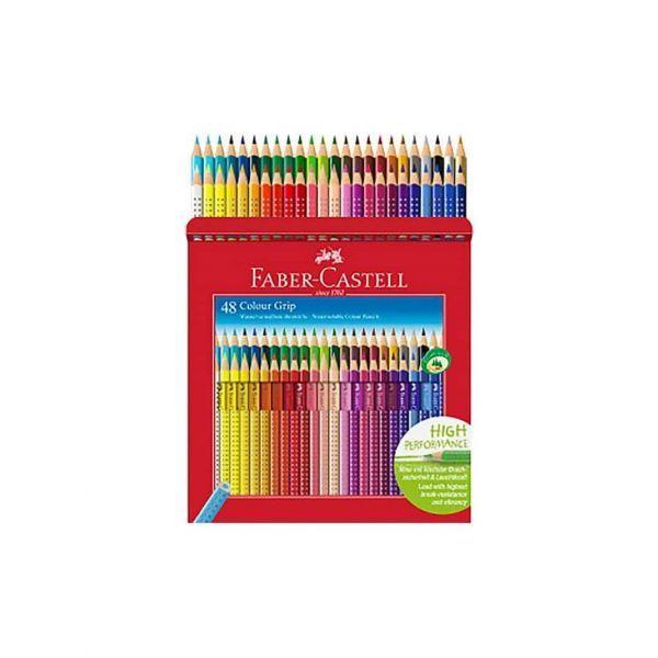 Lápis de Cor FABER-CASTELL Colour Grip 48er Kartonetui (48 Cores)