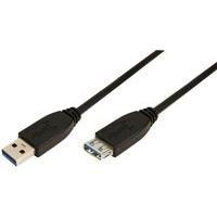 Cabo de Extensão USB LOGILINK CU0043 (3 m - Preto)