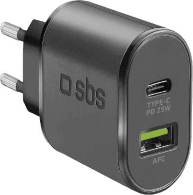 Carregador de Parede SBS TETRPD25W (25 W - Preto)