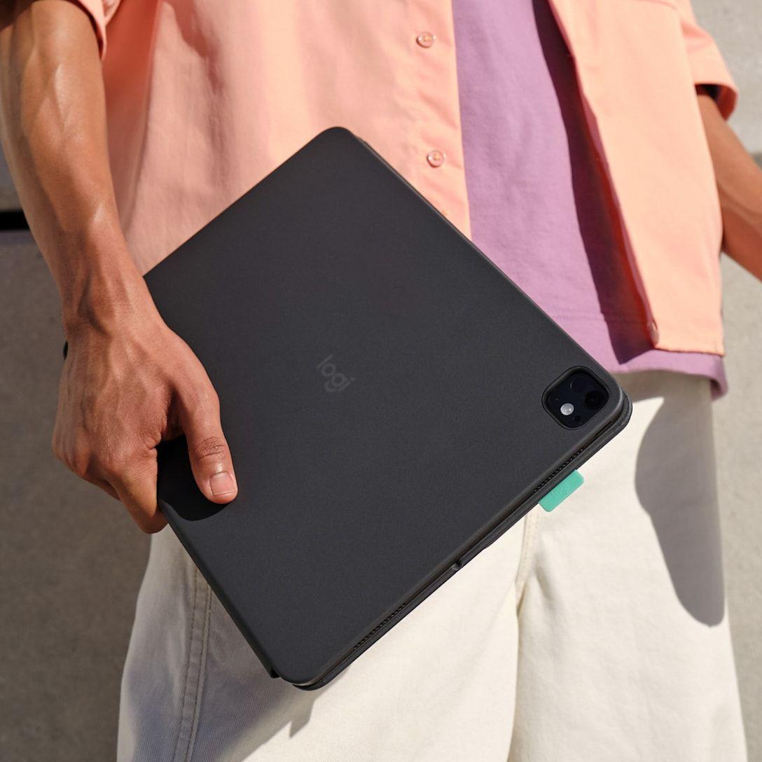 Teclado LOGITECH Flip Folio (Alemão - Bluetooth - Sem fios - Grafite) — miniatura 3