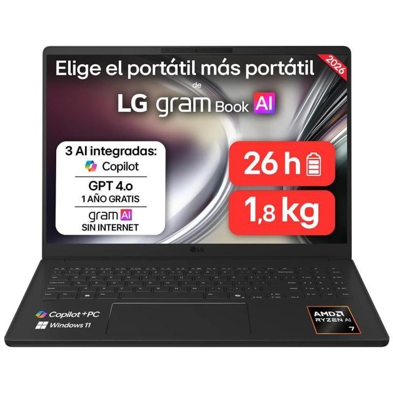 Portátil LG gram 16U55U-G.AU75BN (Windows 11 - AMD Ryzen AI 7 445 - 16"), miniatura 2
