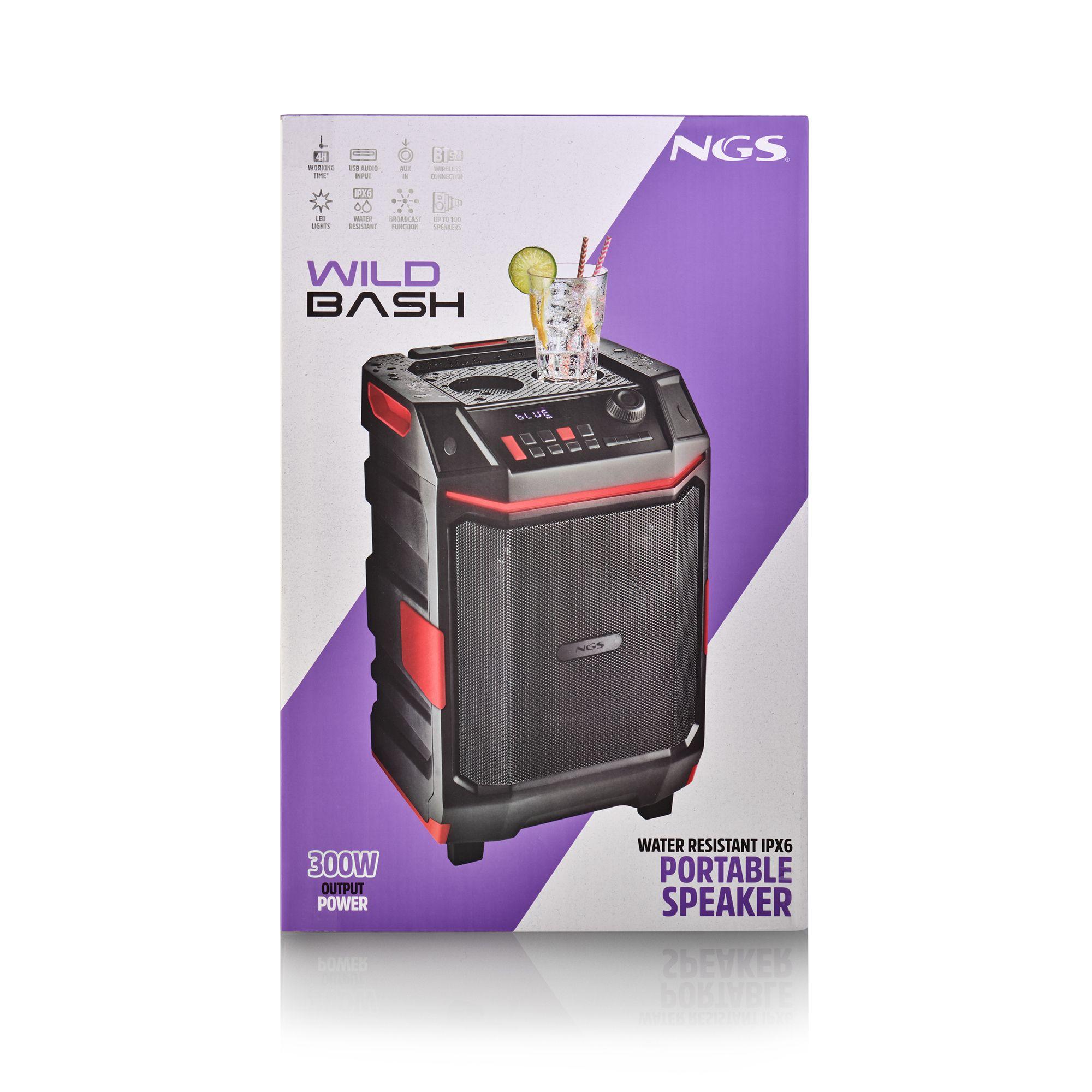 Coluna Portátil NGS WILDBASH (50 W - Sem fios - Preto), miniatura 5