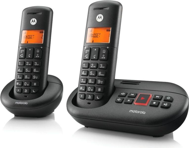 Telefone Fixo Sem Fios MOTOROLA E212 Duo (Preto)