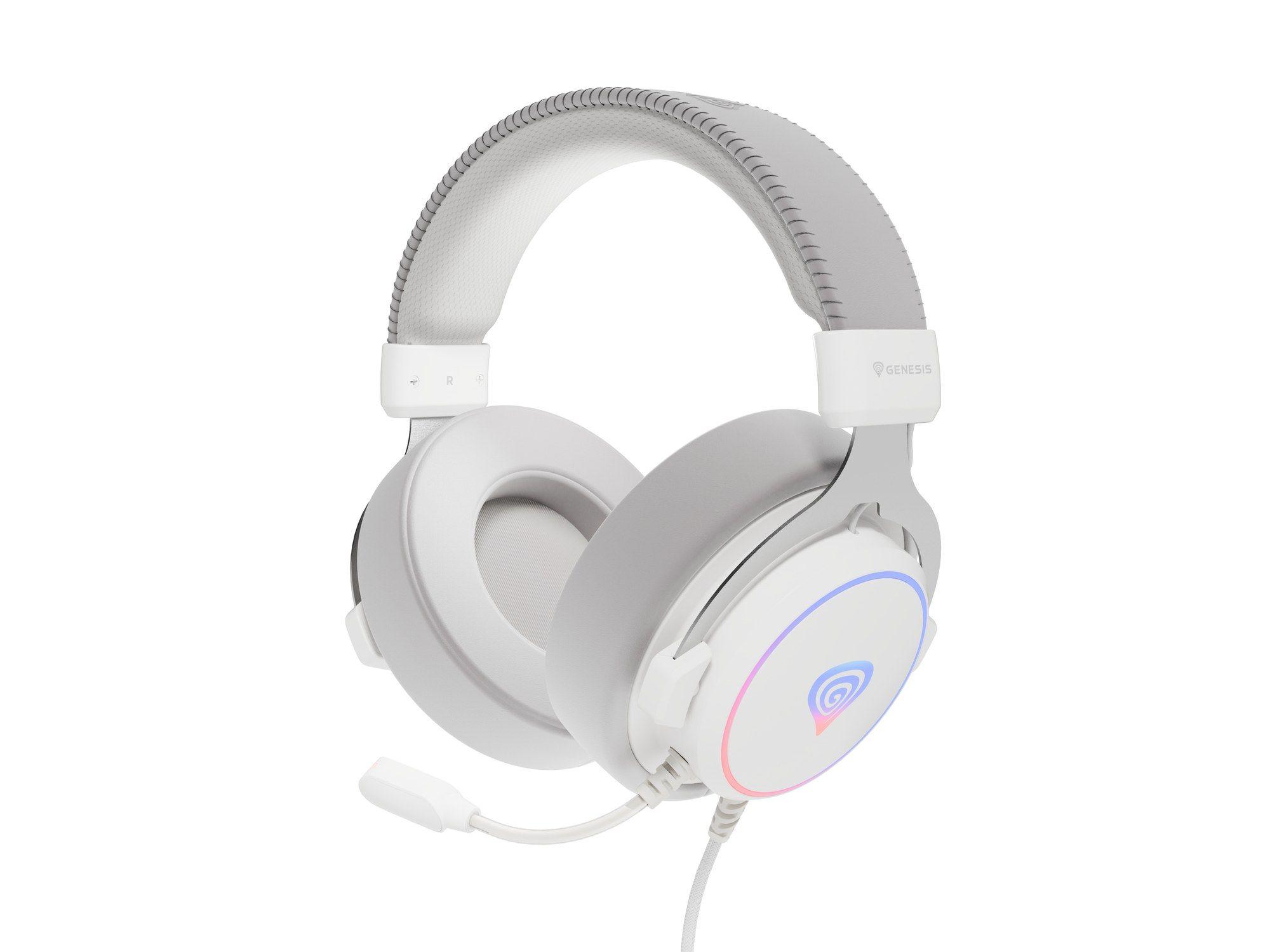 Headset Gaming GENESIS Neon 764 (Binaural - Com fios - Circum-aural - Branco) — miniatura 7