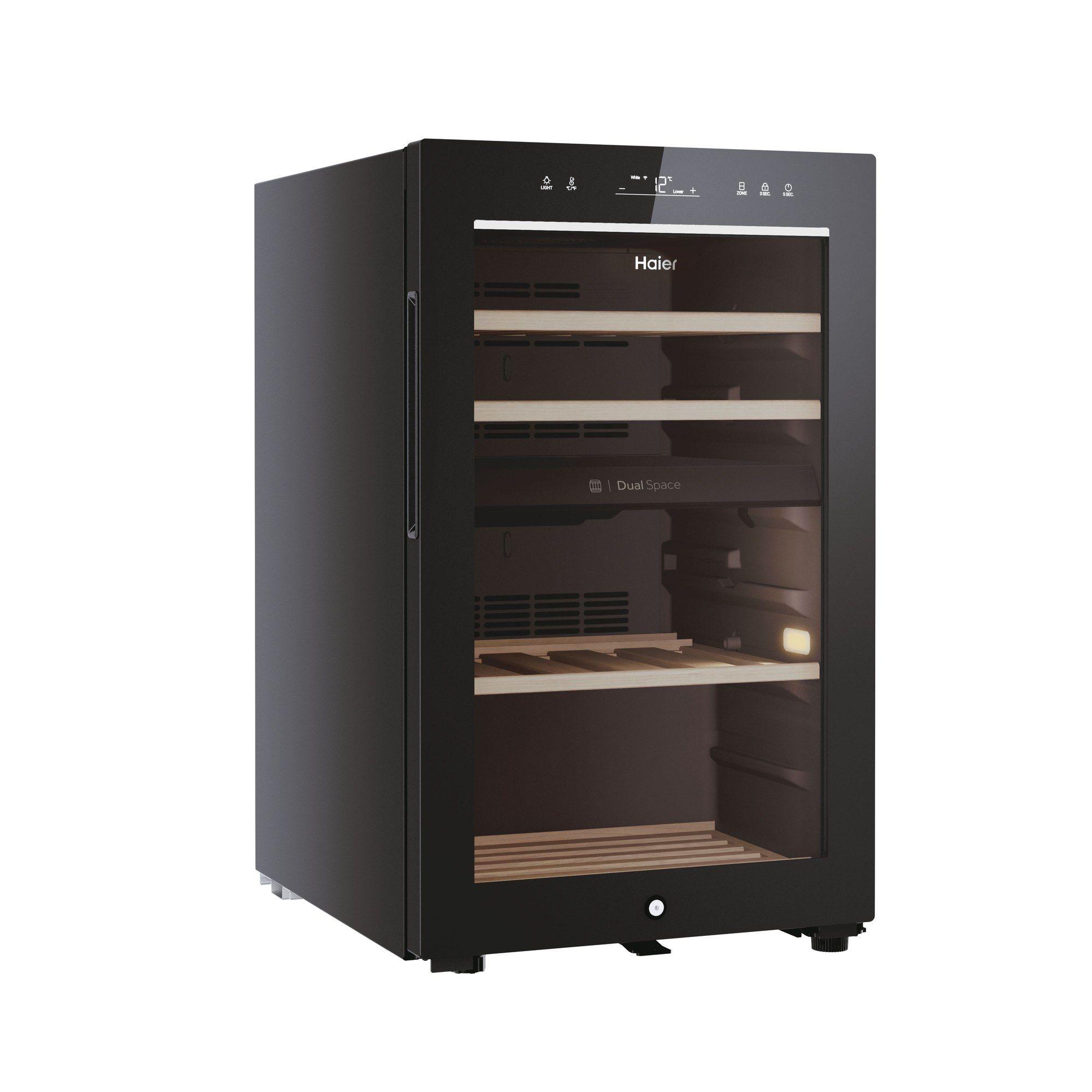 Cave de Vinho Independente HAIER HWS42GDAU1 (42 garrafas - 5 prateleiras - 106 L - Preto), miniatura 2