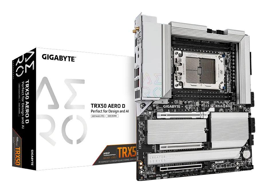 Motherboard GIGABYTE TRX50 AERO D (sTR5 - E-ATX - Quadri-canal - Preto)