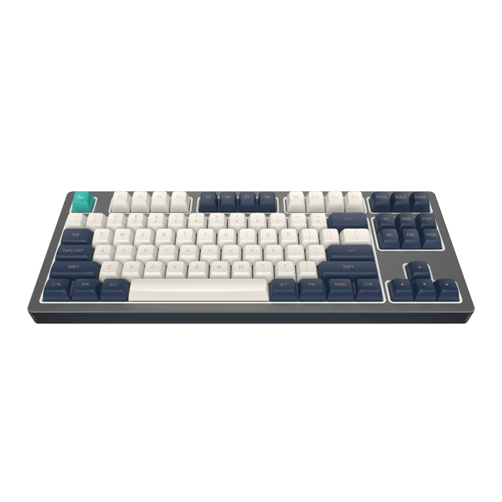 Teclado Mecânico DARK PROJECT KD87B LTD Aluminum (Inglês - Gateron Cap Teal - RGB, 16,7 milhões de cores - Preto e Cinzento Nuvem)