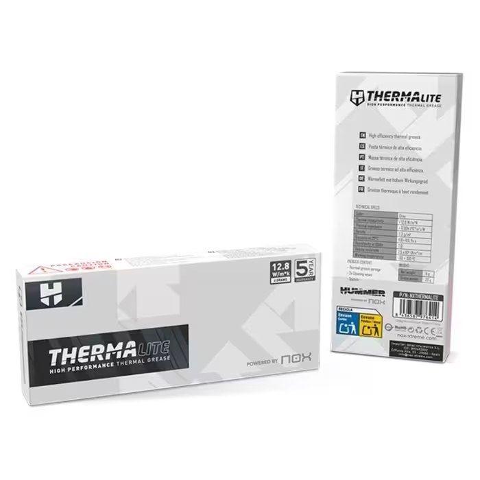 Pasta Térmica NOX Hummer Therma Lite (Cola térmica - 12,8 W/m·K - 2,3 g/cm³ - Cinzento) — miniatura 4