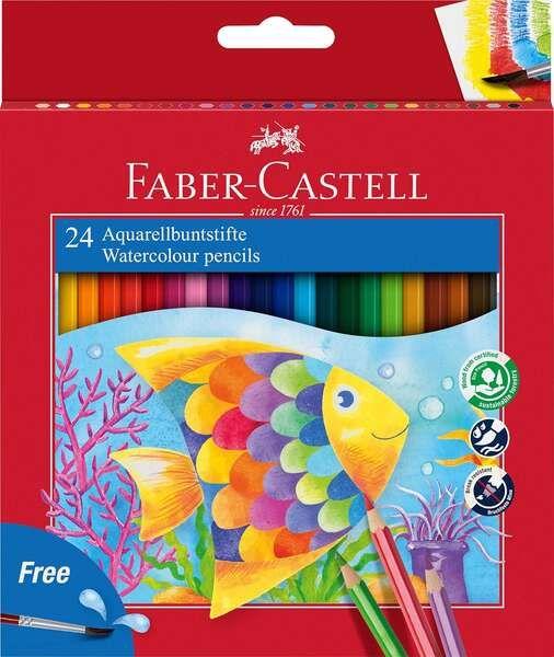 Lápis de Cor Aguareláveis FABER-CASTELL 114425 (Madeira - Sortido)
