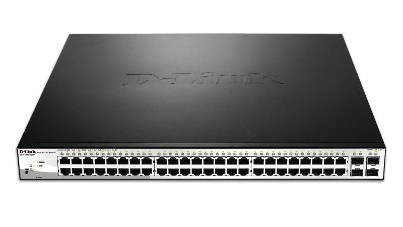 Switch Gerido D-LINK DGS-1210-52MP/E (Gigabit Ethernet - 10, 100, 1000 Mbit/s - 12 MB - Preto e Cinzento) — miniatura 2