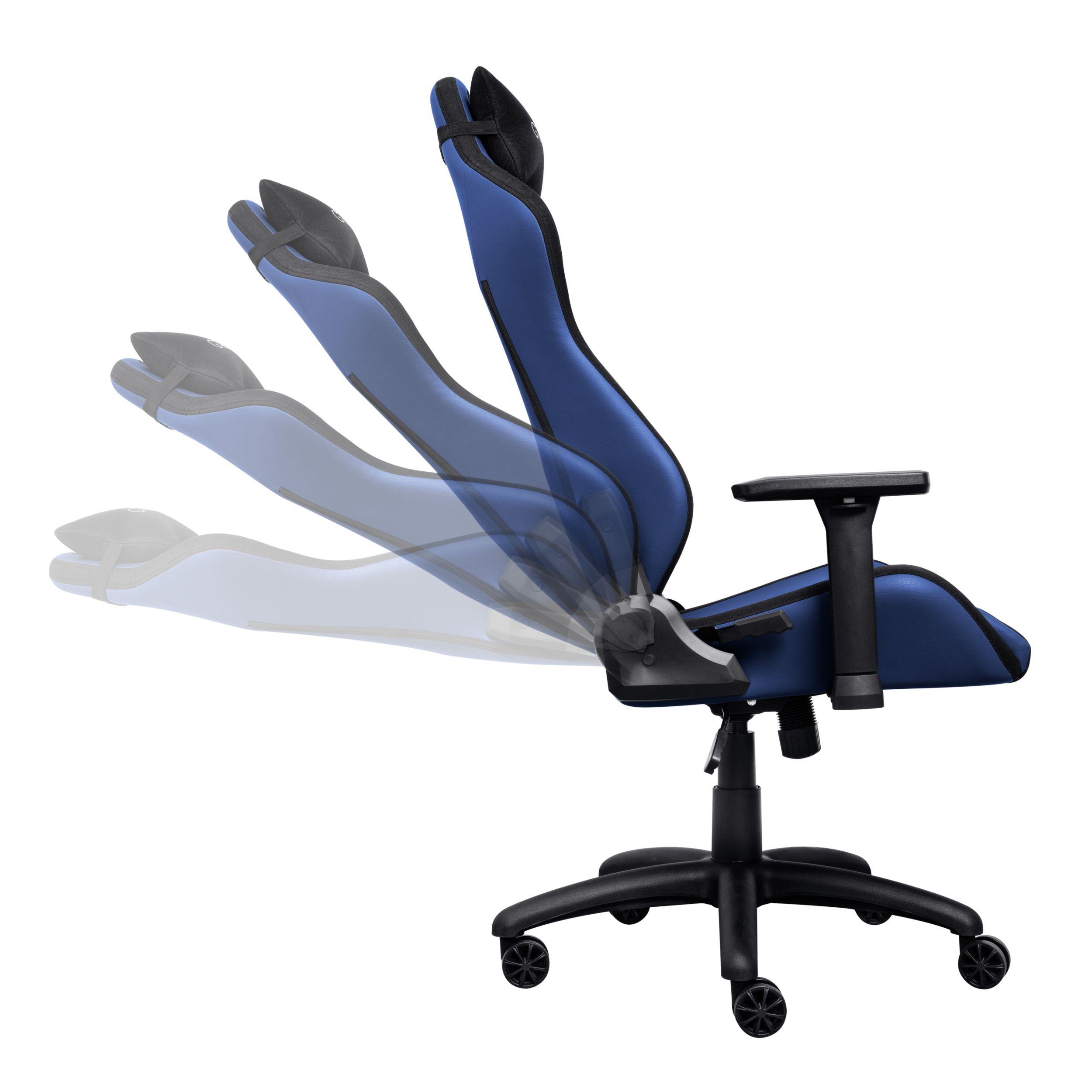 Cadeira Gaming TRUST GXT 714 RUYA (150 kg - 10 cm - Couro, Poliuretano - Preto e Azul) — miniatura 4