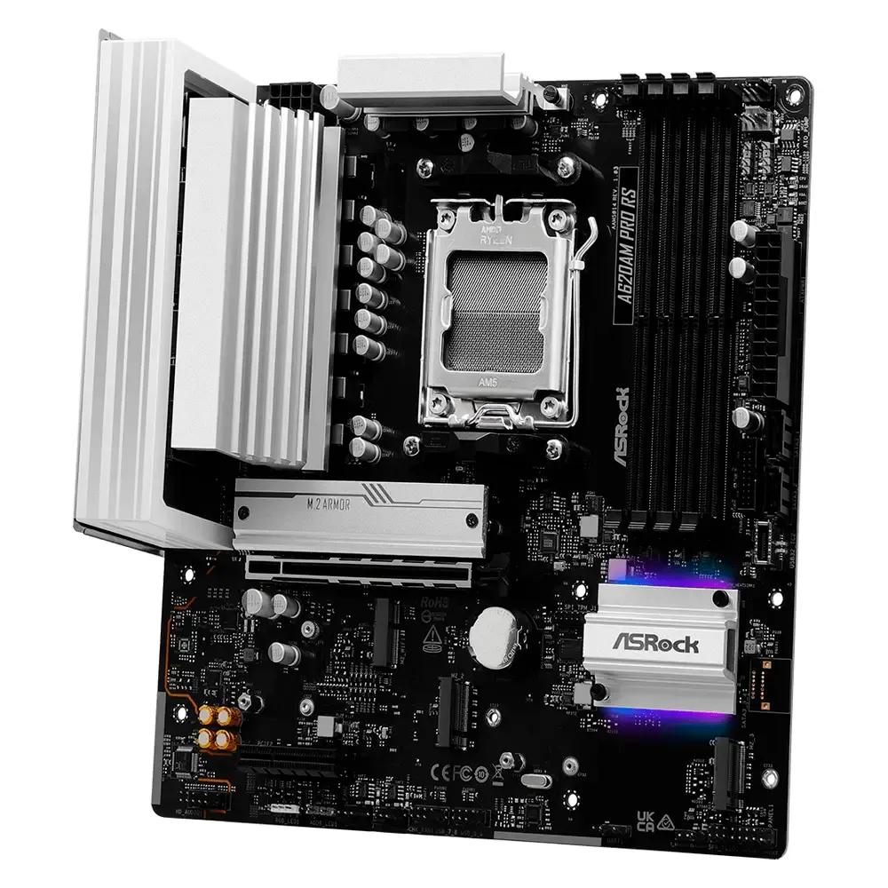 Motherboard ASROCK A620AM Pro RS (AM5 - micro-ATX - Duplo canal - Preto), miniatura 4