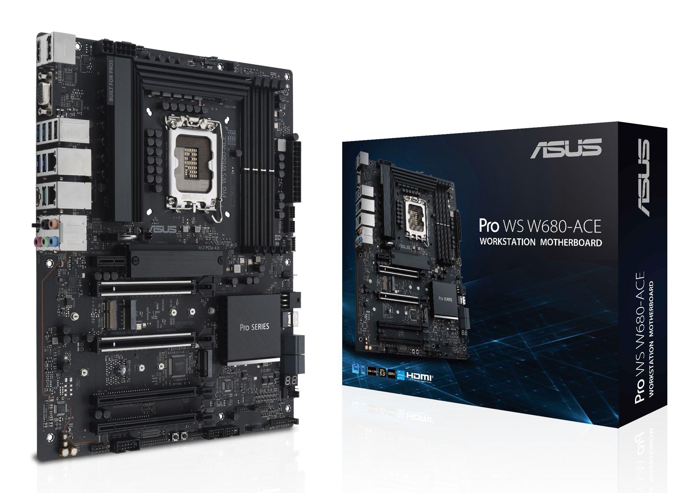 Motherboard ASUS PRO WS W680-ACE (LGA 1700 - ATX - Duplo canal - Preto)