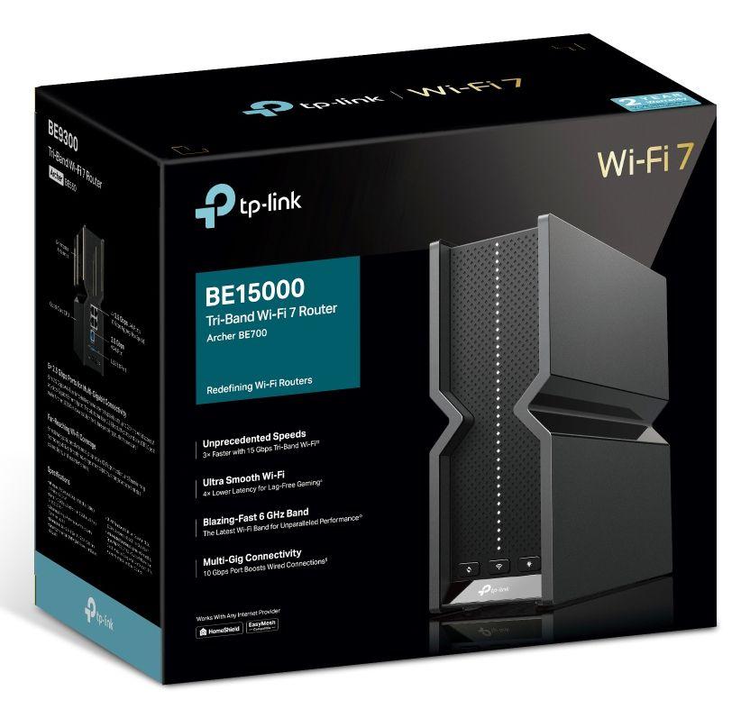 Router TP-LINK Archer BE700 (Wi-Fi 7 - 15000 Mbit/s - Multi-Gigabit Ethernet - Preto) — miniatura 4