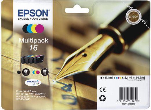 Tinteiro EPSON C13T16264010 (Preto, Ciano, Magenta e Amarelo)