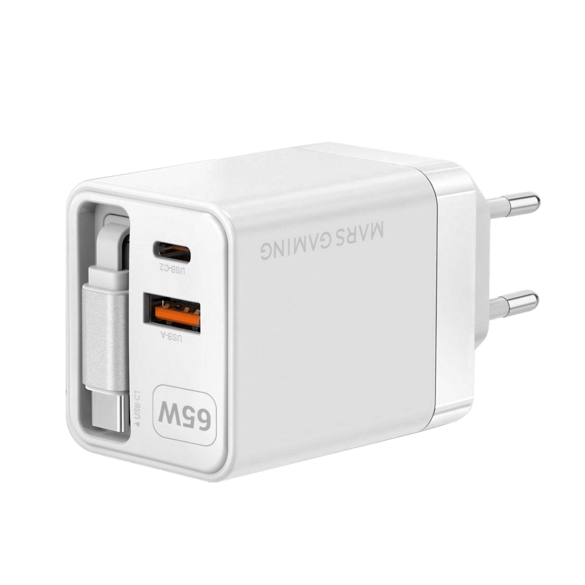 Carregador de Parede MARS GAMING MD-GAN65RW (65 W - Branco), miniatura 4