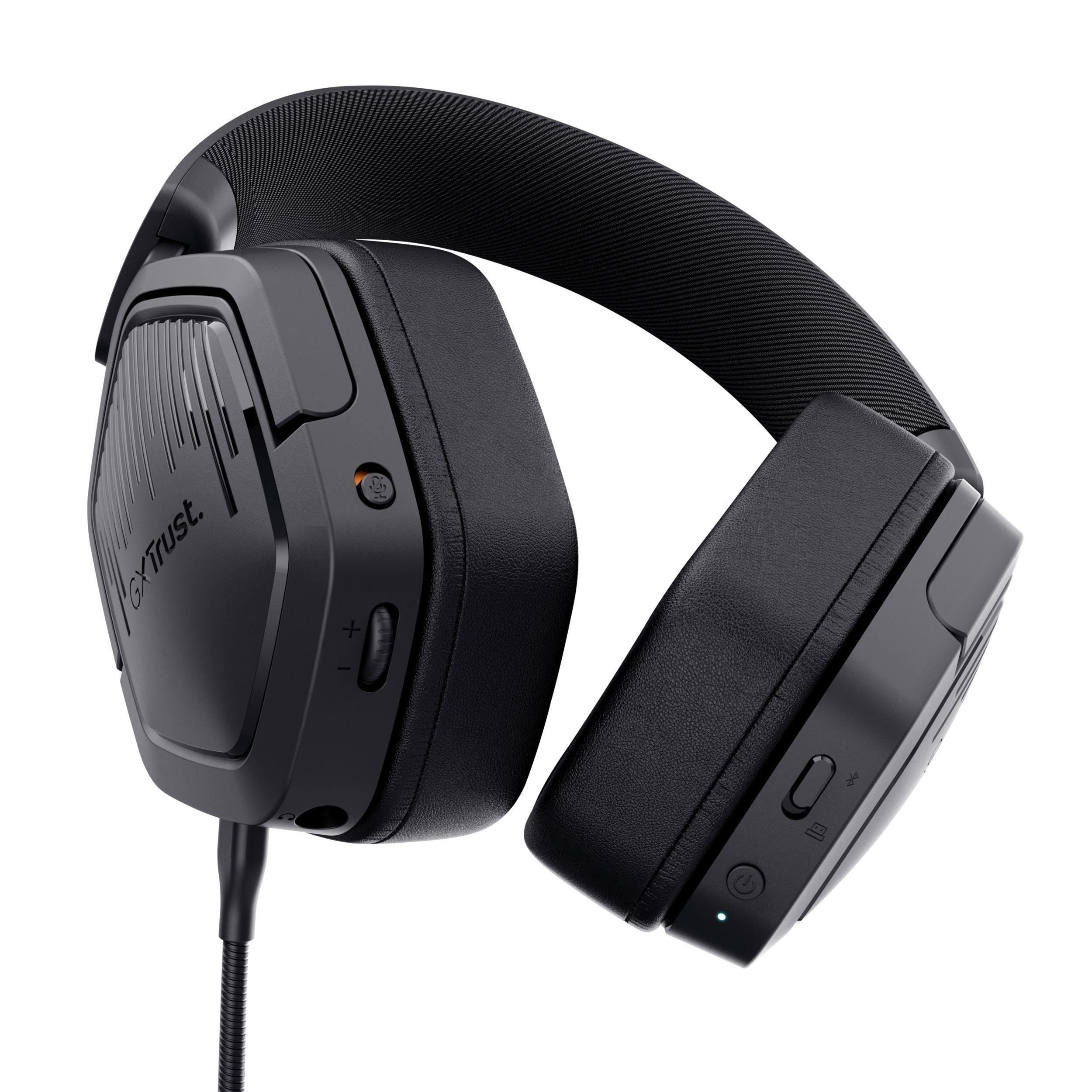 Headset Gaming TRUST GXT 493 Carus (Binaural - Com fios e sem fios - Circum-aural - Preto), miniatura 3