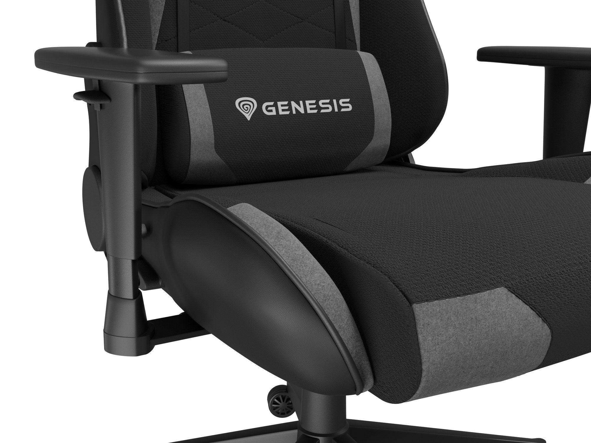 Cadeira Gaming GENESIS Nitro 440 G2 (120 kg - 133 cm - Tecido, Imitação de pele - Preto/Cinzento) — miniatura 5