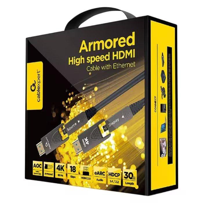 Cabo HDMI GEMBIRD CCAP-HDMIDD-AOC-30M (30 metros - 60 Hz - HDMI Tipo A / HDMI Tipo D - Preto), miniatura 4
