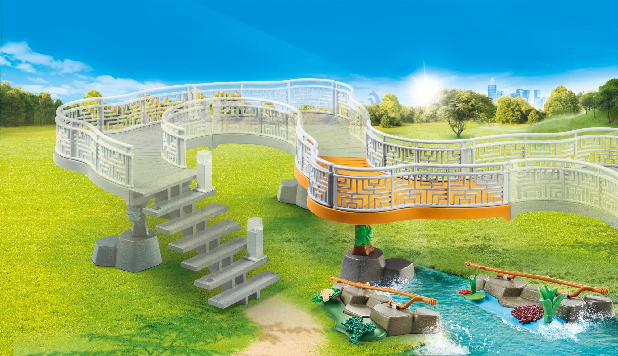 Extensão da Plataforma de Observação de Zoo PLAYMOBIL Family Fun 70348 (Family Fun - 4 anos - Multicor)