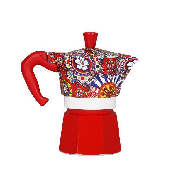 Cafeteira Italiana BIALETTI Moka Express Dolce&Gabbana (Altura 15 cm - Vermelho, Azul e Branco), miniatura 3