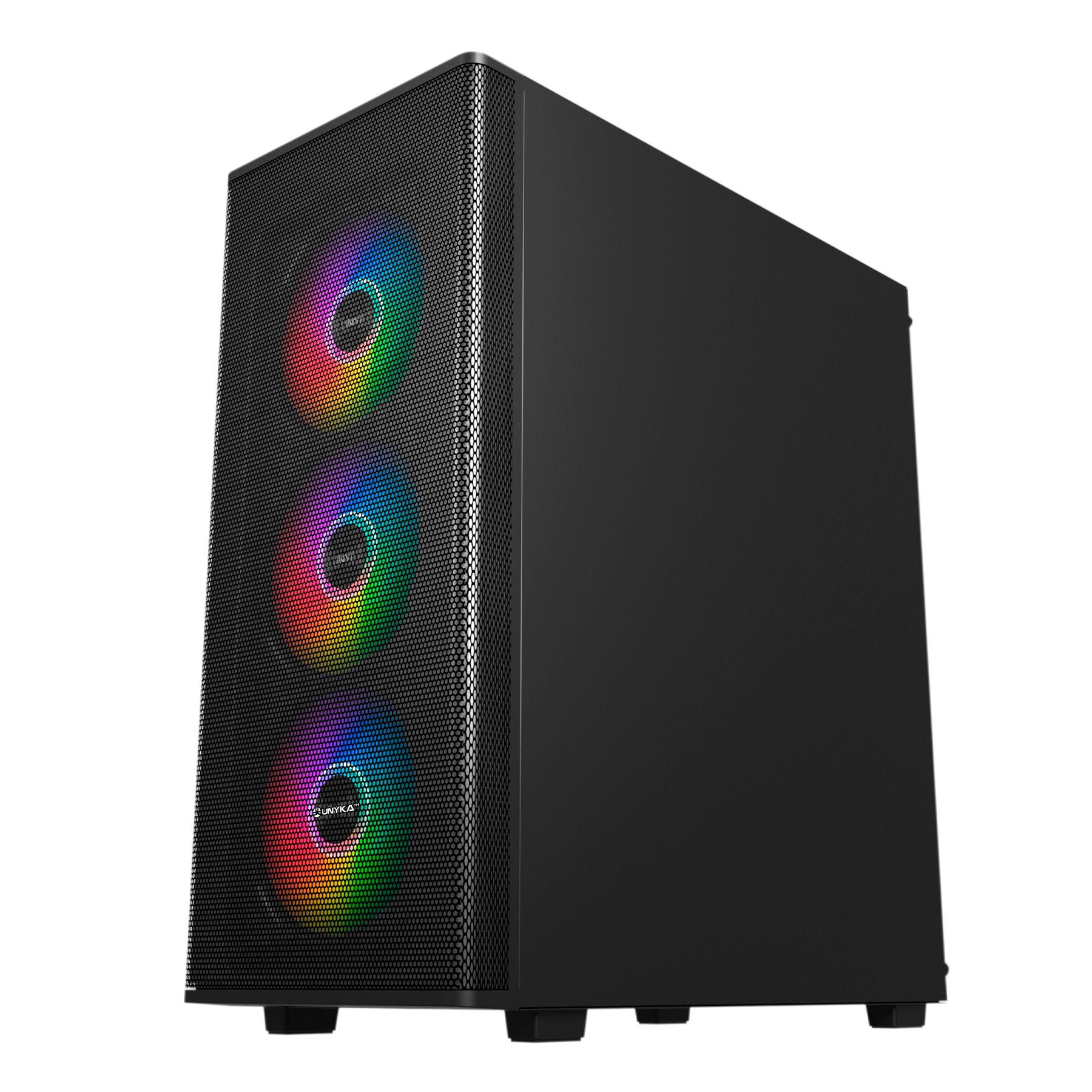 Caixa Gaming UNYKACH MIR 100 ARGB (ATX, Micro ATX, Mini-ITX - PC - ABS, Rede, Metal, SPCC - Preto/Transparente) — miniatura 5