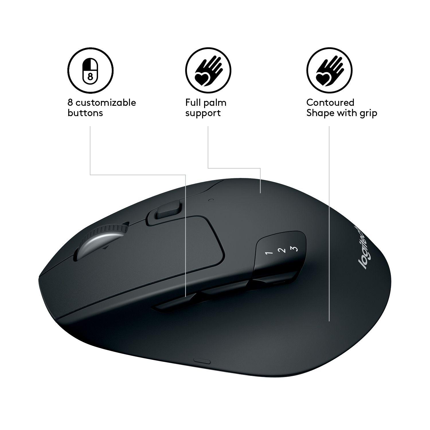 Rato LOGITECH M720 Triathlon (Mão direita - 1000 DPI - Ótico - Preto) — miniatura 9