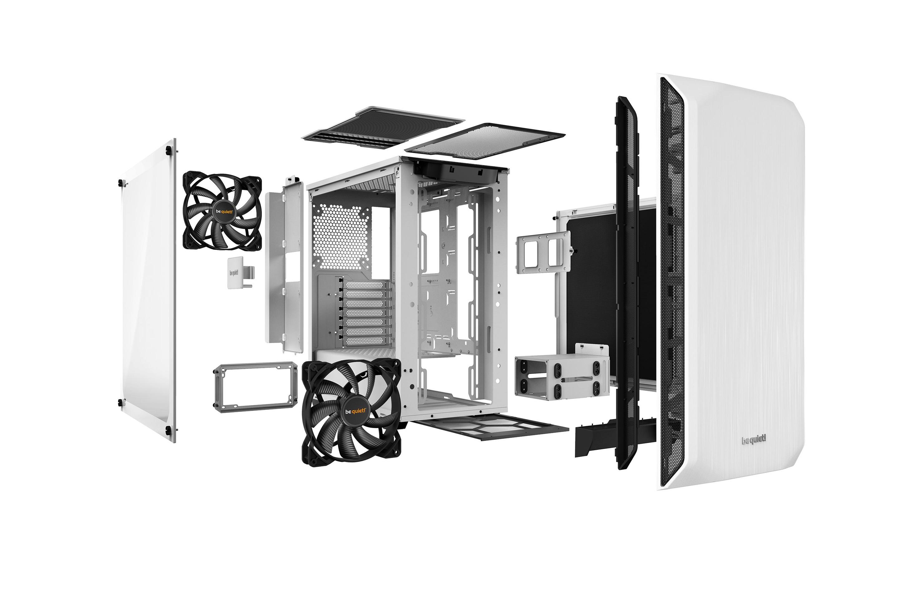 Caixa PC BE QUIET! Pure Base 500 Window (ATX, Mini-ATX, Mini-ITX - ATX, PS2 - Midi Tower - Branco) — miniatura 4