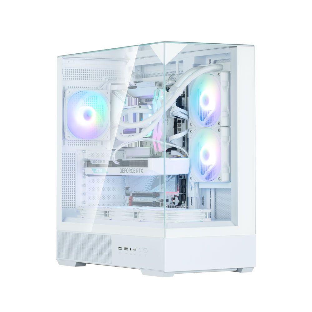 Caixa de Computador ZALMAN P40 PRISM WHITE (ATX, Micro ATX, Mini-ITX - Midi Tower - Plástico, aço, vidro temperado - Branco) — miniatura 4