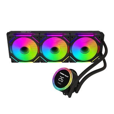 Kit de Refrigeração Líquida para CPU KEEP OUT XWC-360 PRO (12 cm - 1800 RPM - Âmbar, Azul, Verde, Vermelho - Preto)