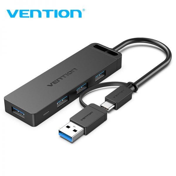 Hub USB-C VENTION CHTBB (0,15 m - Preto)