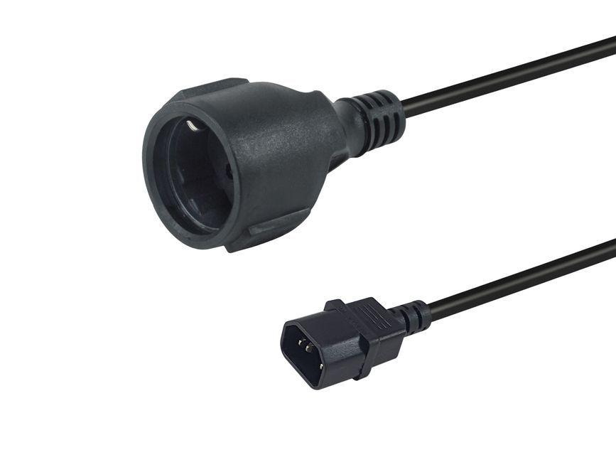 Cabo de Alimentação EQUIP 112106 (0,25 m - CEE7/3 - IEC C14 - Preto)