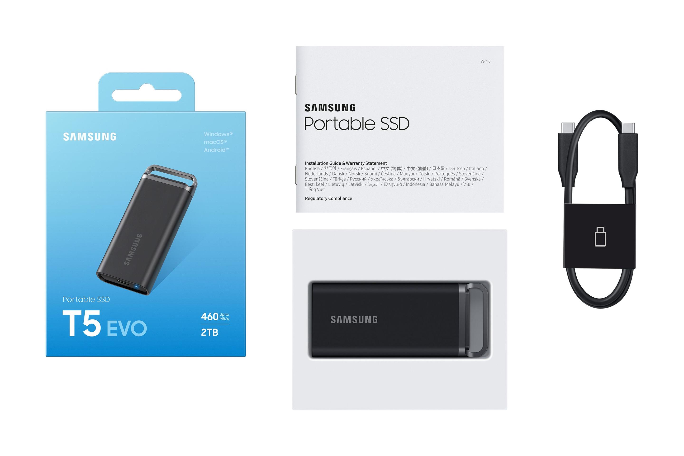 SSD Externo SAMSUNG Portable T5 EVO (2 TB - USB 3.2 Gen 1 - 3.2 Gen 1 - Preto) — miniatura 10