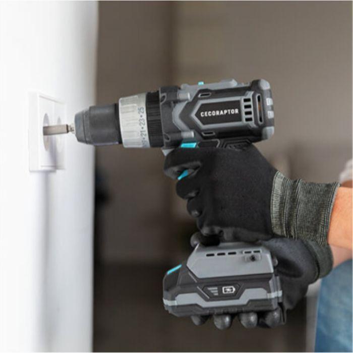 Berbequim Aparafusador CECOTEC CecoRaptor Perfect Drill 2020 Advance (20 V - Bateria - Preto, Azul e Cinzento) — miniatura 4