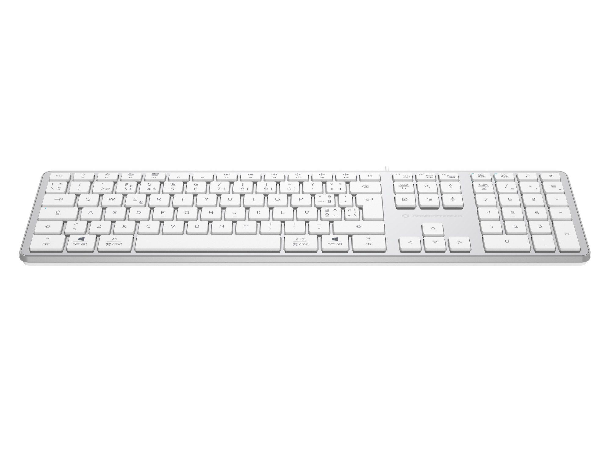 Teclado CONCEPTRONIC KAYNE02WPT (Português - Tamanho completo - USB - Branco) — miniatura 5