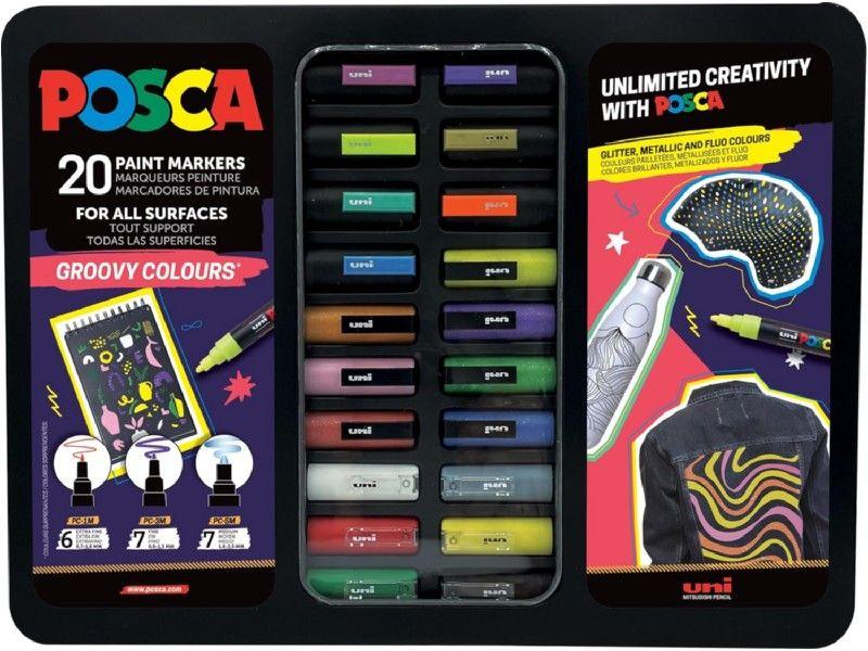 Marcadores de Pintura POSCA Groovy Colours (Cores sortidas)